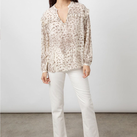 RAILS BLOUSE, Lydia Top Puma, Cream / Taupe M - Picture 11 of 11